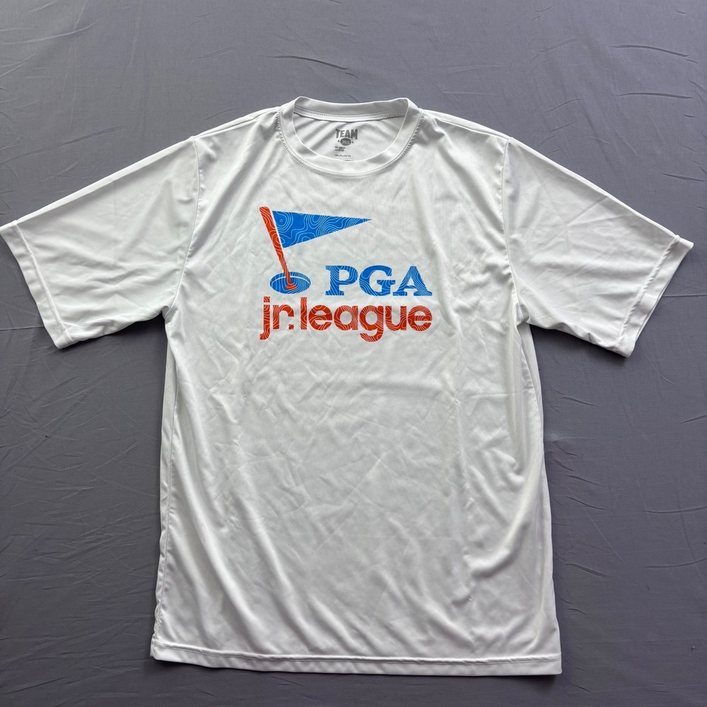 Team 365 PGA Jr League‎ White Performance T-Shirt Mens Medium TT11